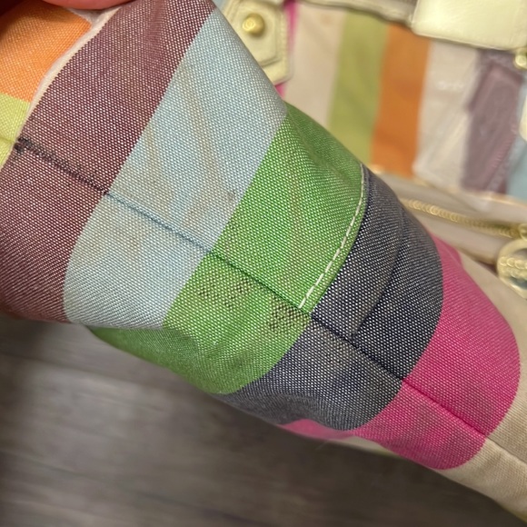 Vintage Coach Poppy Heritage Legacy Stripe Tote/Satchel Bag - Picture 6 of 16